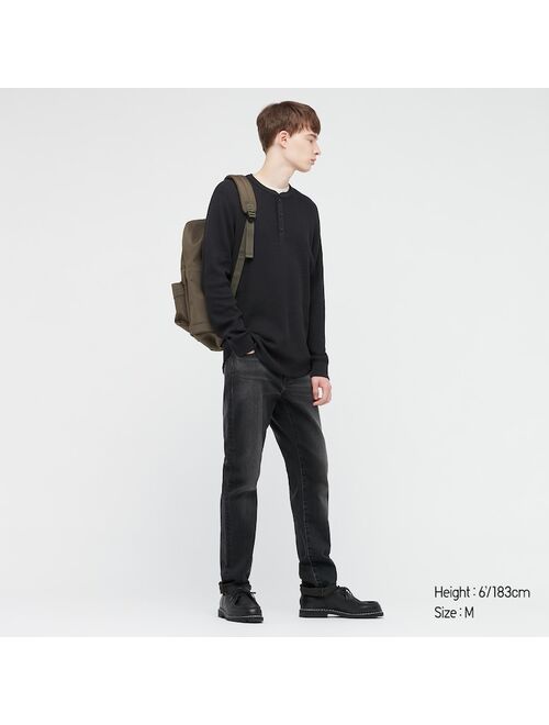 Uniqlo WAFFLE HENLEY LONG-SLEEVE T-SHIRT