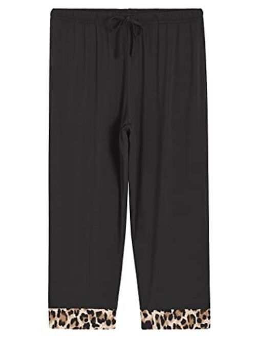 Latuza Women's Bamboo Viscose Capri Lounge Pajama Set