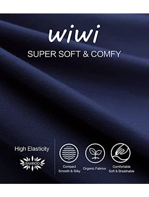 WiWi Bamboo Pajamas Set for Women Long Sleeve Sleepwear Button Down Nightwear Soft Pj Lounge Sets Loungewear S-3X