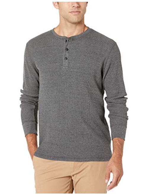 Amazon Essentials Men's Regular-fit Long-Sleeve Waffle Henley