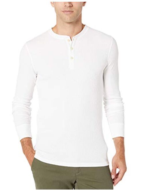 Amazon Essentials Men's Regular-fit Long-Sleeve Waffle Henley