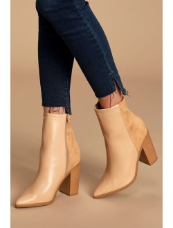 Essex Tan Snake Mid-Calf Booties