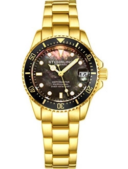 Women's Dive Watch with Stainless Steel Bracelet Quartz Movement and Date