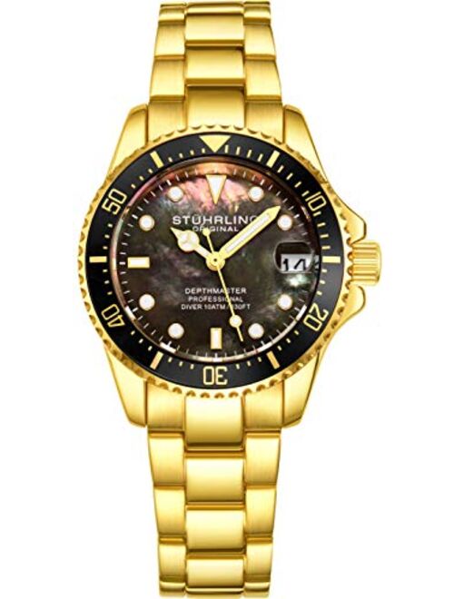 Stuhrling Women's Dive Watch with Stainless Steel Bracelet Quartz Movement and Date