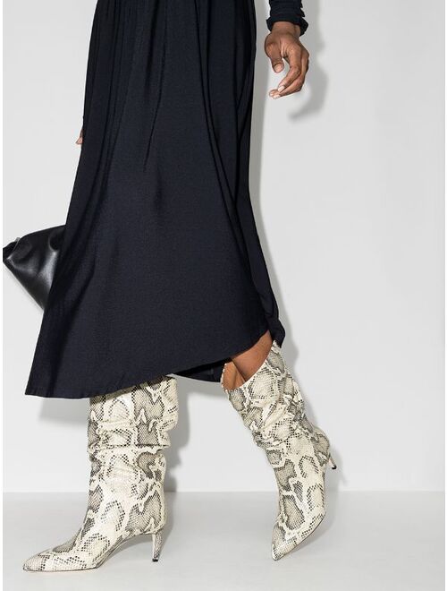 python-print slouchy 60mm boots