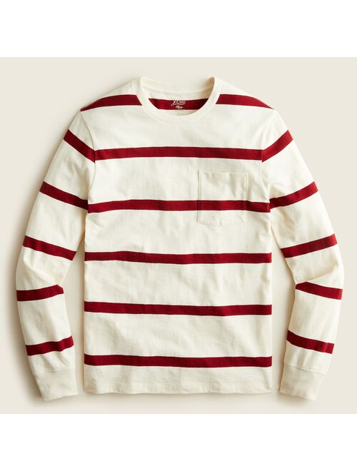 J.Crew Long-sleeve slub cotton T-shirt in deck stripe