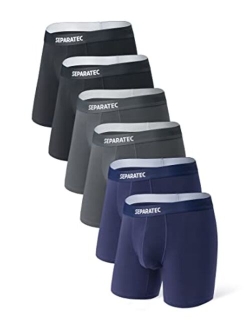 Men's Dual Pouch Underwear Comfort Flex Fit Premium Cotton Modal Blend Boxer Briefs 3 Pack