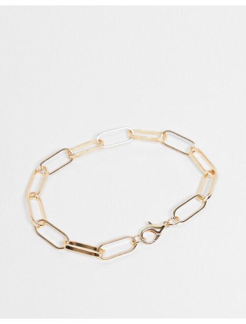 Ego chain link anklet in gold