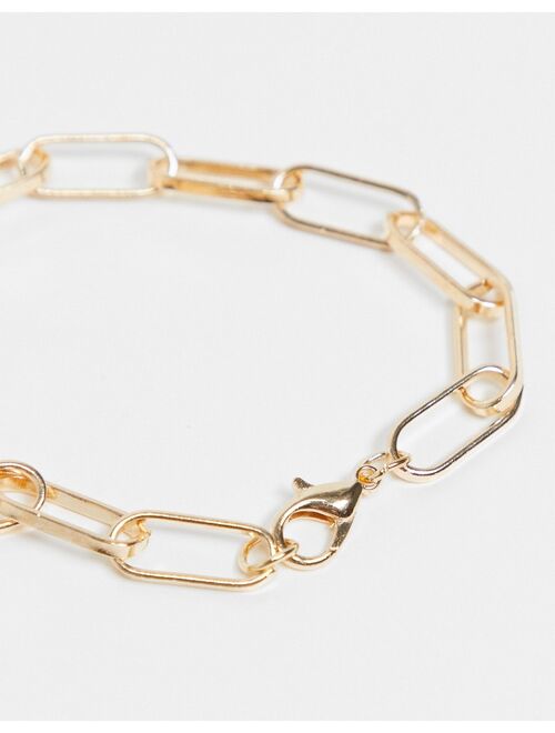 Ego chain link anklet in gold