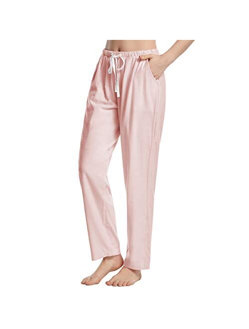 BAMBOO COOL Women's Pajama Pants Bamboo Viscose Soft Longue Pants Print Sleep Bottoms with Pockets