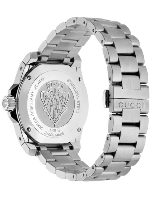 Gucci Unisex Swiss Dive Stainless Steel Bracelet Watch 40mm