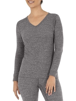 Women's Micro Waffle Premium Thermal V-Neck