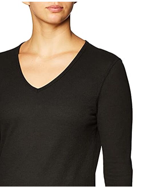 Fruit of the Loom Women's Micro Waffle Premium Thermal V-Neck