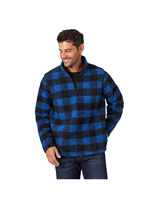 Wrangler Men's 1/4 Zip Sherpa Pullover