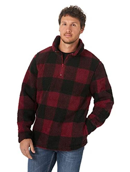 Wrangler Men's 1/4 Zip Sherpa Pullover