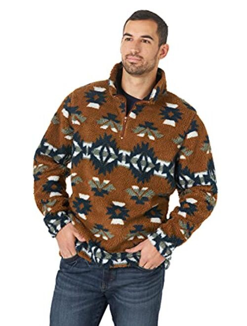 Wrangler Men's 1/4 Zip Sherpa Pullover