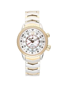 The Abingdon Co. “Elise” Aviation Watch | Swiss Quartz Watch Movement | Stainless Steel Analog Dial Wrist Watch for Women