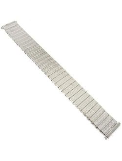 16-21MM Medium Length Silver Flex Stretch Expansion Watch Band Strap 5.8 INCHES Long