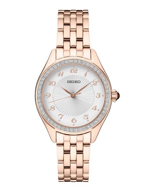 Seiko Women's Rose Gold-Tone Stainless Steel Bracelet Watch 29mm