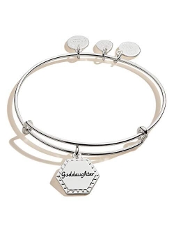 Because I Love You Expandable Wire Bangle Bracelet for Women, Meaningful Charms, 2 to 3.5 in