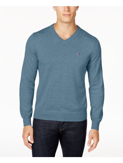 Tommy Hilfiger Men's Signature Solid V-Neck Sweater, Created for Macy's