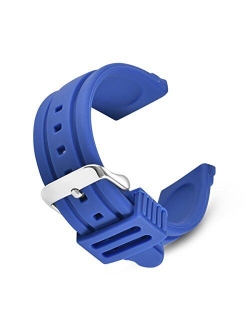 Silicone Watchband Strap,Pins Included with Soft Rubber Surface,Waterproof & Washable, Color & Sizes 18mm-26mm