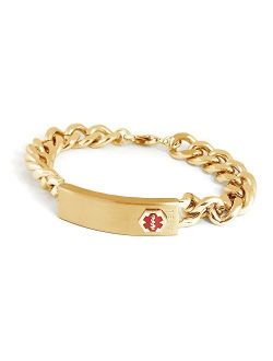 Medilog Medical Alert Bracelet in Gold Tone