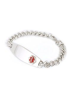 Medilog Medical Alert Bracelet in Silver Tone