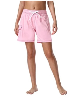 unitop Womens Bathing Boardshorts Swim Shorts Quick Dry with Lining