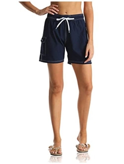 unitop Womens Bathing Boardshorts Swim Shorts Quick Dry with Lining