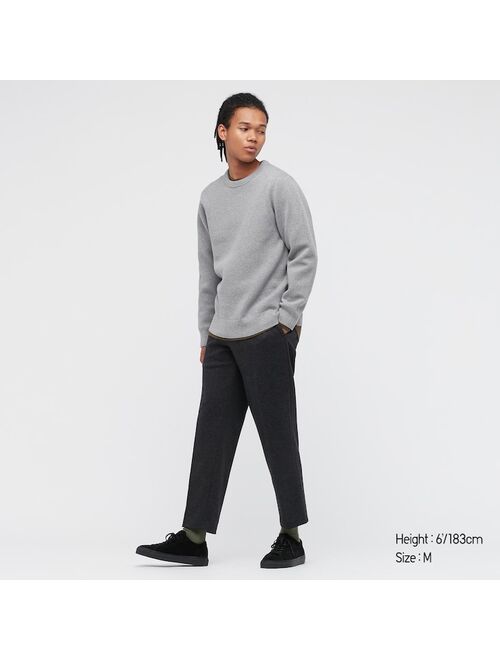 Uniqlo WASHABLE STRETCH MILANO RIBBED CREW NECK LONG-SLEEVE SWEATER