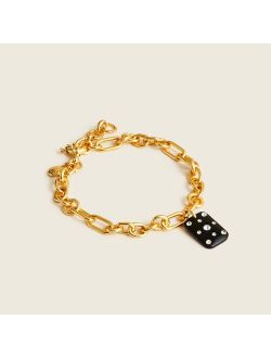 Sparkle domino chain bracelet