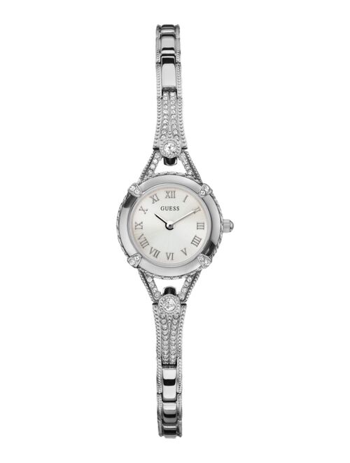 Guess Watch, Women's Silver Tone Bracelet 22mm U0135L1