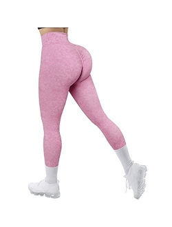 RUUHEE Women Scrunch Butt Lifting Seamless Leggings High Waisted Booty Workout Yoga Pants