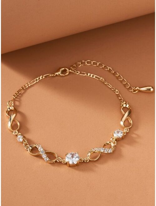 Shein Rhinestone Decor Bracelet