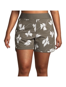 Plus Size Lands' End Quick Dry Thigh-Minimizer Swim Board Shorts