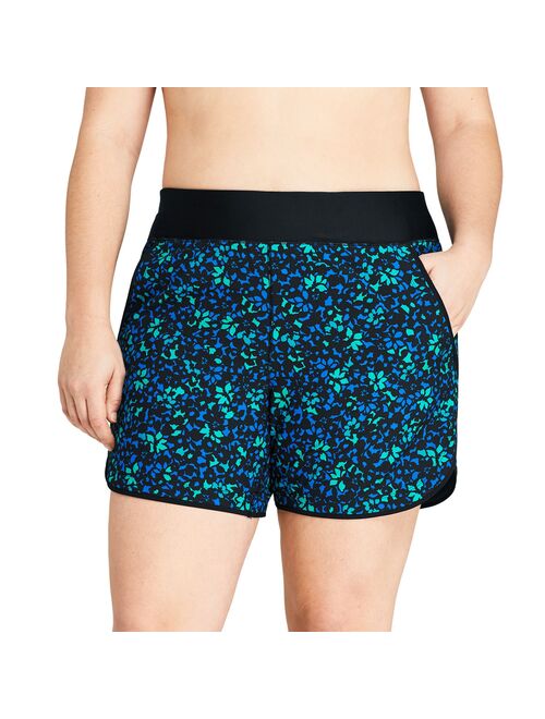 Plus Size Lands' End Quick Dry Thigh-Minimizer Swim Board Shorts