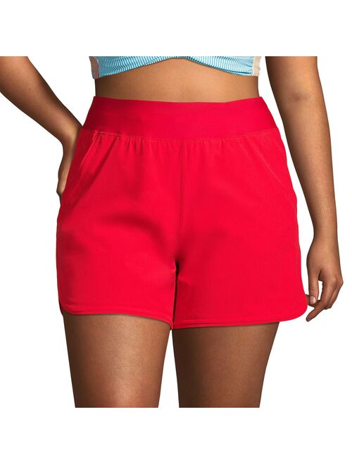 Plus Size Lands' End Quick Dry Thigh-Minimizer With Panty Swim Board Shorts