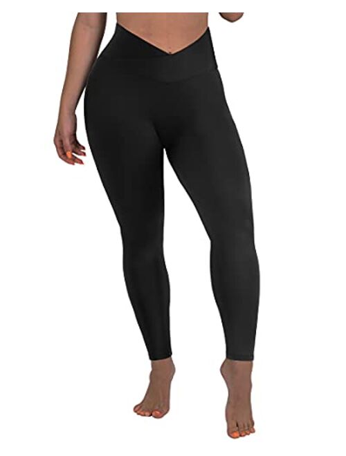 SUUKSESS Women Reflective High Waisted Running Leggings with Pockets Yoga Pants