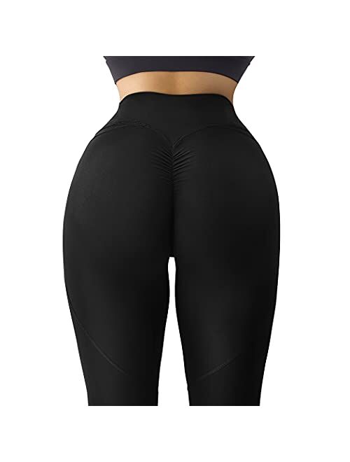 SUUKSESS Women Reflective High Waisted Running Leggings with Pockets Yoga Pants