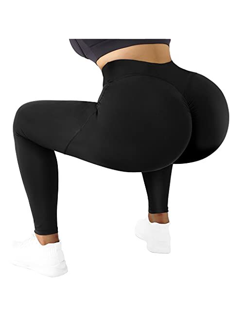 SUUKSESS Women Reflective High Waisted Running Leggings with Pockets Yoga Pants