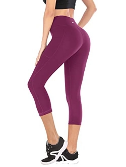 Heathyoga Yoga Pants for Women with Pockets Capri Leggings for Women High Waisted Leggings with Pockets for Women