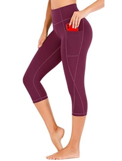 Heathyoga Yoga Pants for Women with Pockets Capri Leggings for Women High Waisted Leggings with Pockets for Women