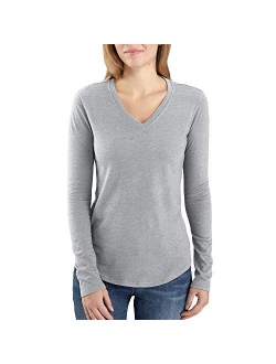 Women's Relaxed Fit Midweight Long-Sleeve V-Neck T-Shirt