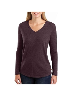 Women's Relaxed Fit Midweight Long-Sleeve V-Neck T-Shirt