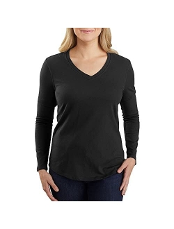 Women's Relaxed Fit Midweight Long-Sleeve V-Neck T-Shirt