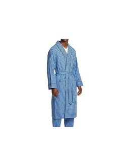 mens Long-sleeve Lightweight Cotton Woven-robe