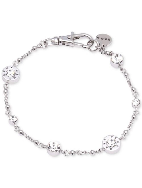 DKNY Crystal and Logo Station Bracelet, Created for Macy's