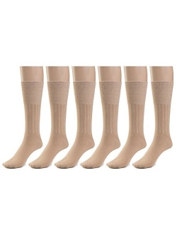 Silky Toes Cotton Diabetic Socks for Women Non Binding Seamless Dress Socks, 3 or 6 Pk Multi Colors Big Sizes