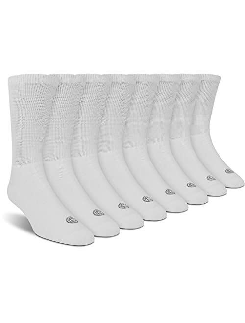 Doctor's Choice Men's Diabetic Crew Socks, Black, Large, Sock Size 10-13